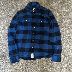 Abercrombie & Fitch Dark & Midnight Blue Flannel (Size Large)